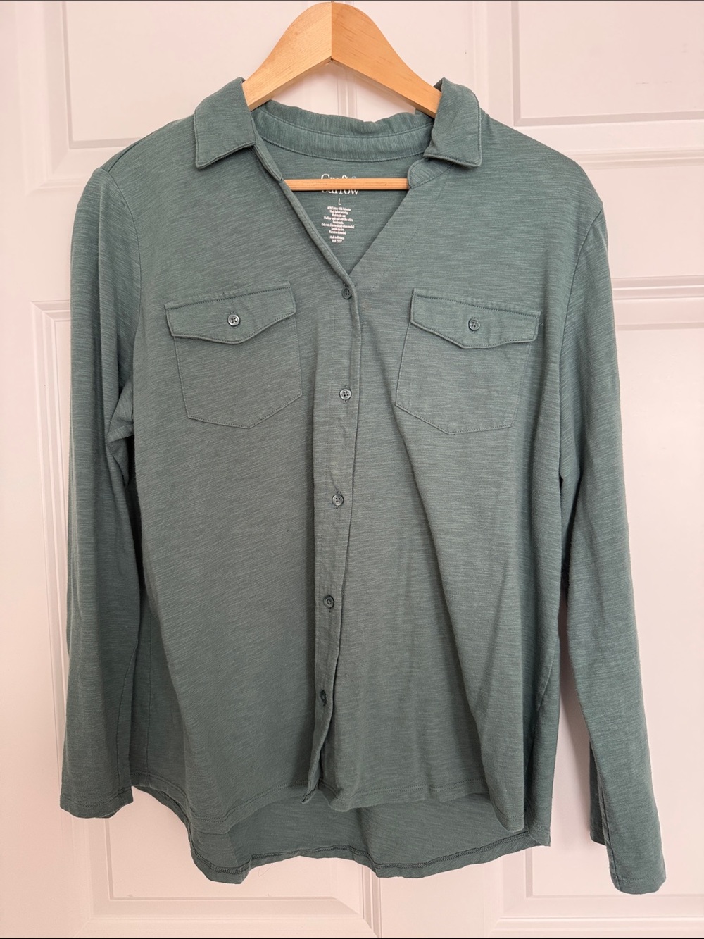 croft & barrow Women’s Lightweight Button-Down Shirt - Sage Green
